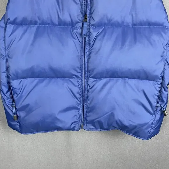 Gap Vest Men Small Blue Down Filled Puffer Zip Out Hood Pockets Gorpcore - Picture 5 of 16